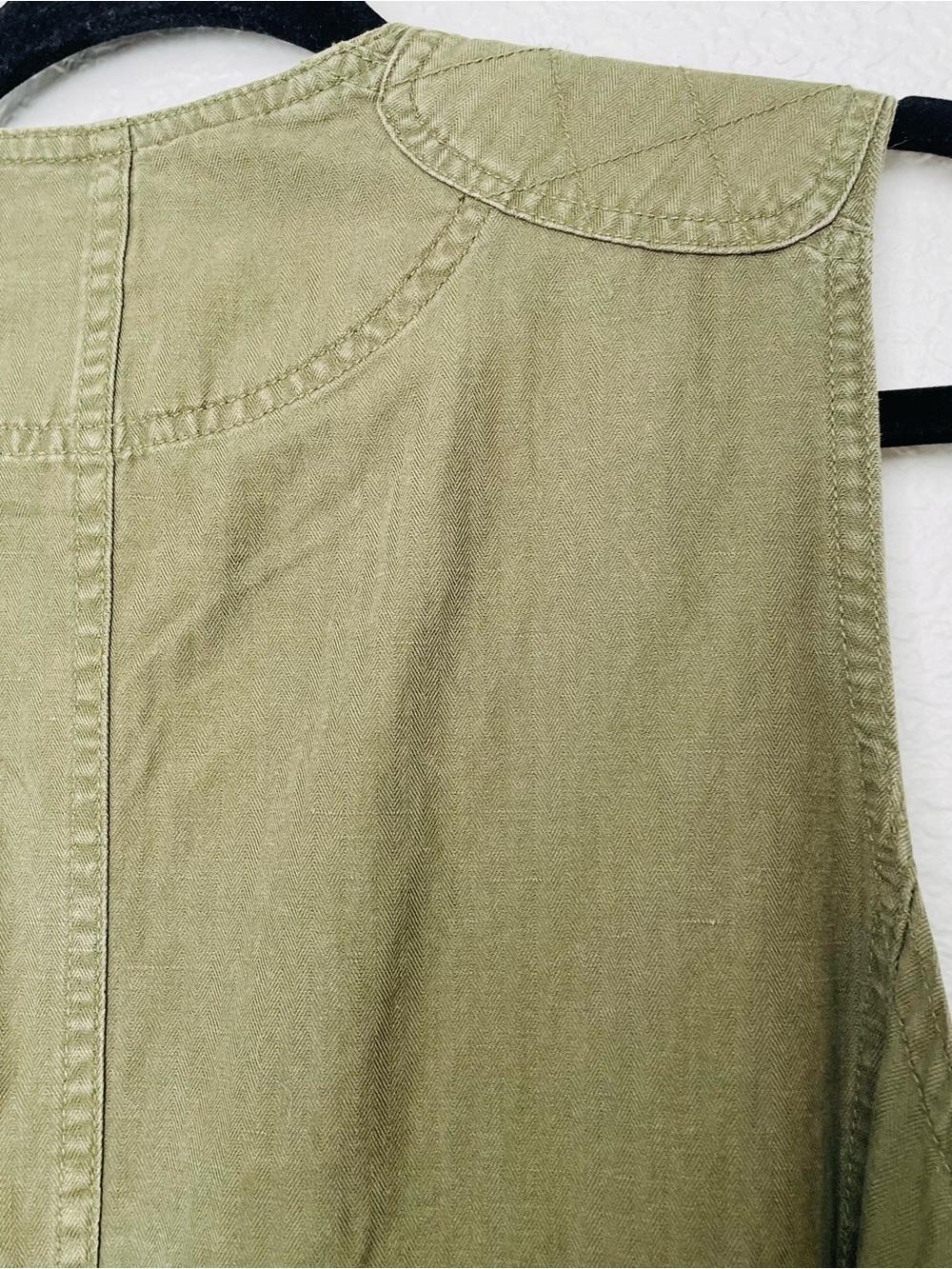 Lauren Ralph Lauren Green Button Down Linen Cotton Sleeveless Midi Dress | 14 - Picture 8 of 11